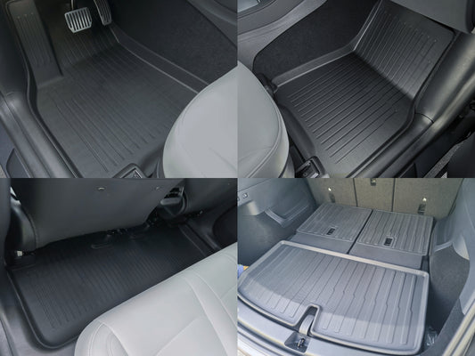 Model Y Legacy 7 Seaters: Full All-weather Floor/Frunk/Trunk Mats Bundle Set (9 PCs)