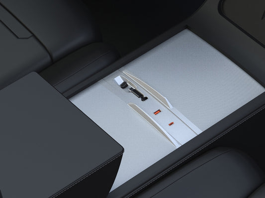 Model 3 Highland 2024+/ Y Juniper 2026+: 3 in 1 USB Extension Hub Panel (1 USB-A + 1 Type C + 1 Type-C Retractable Cable)