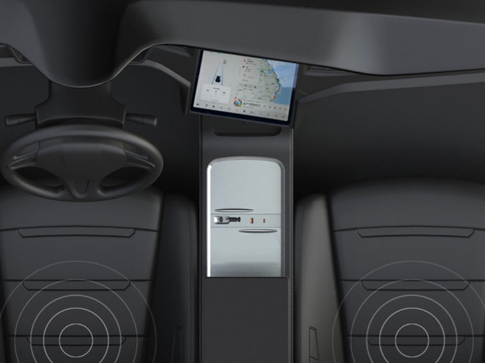Model 3 Highland 2024-2025/ Y Juniper 2025: 3 in 1 USB Extension Hub Panel (1 USB-A + 1 Type C + 1 Type-C Retractable Cable)