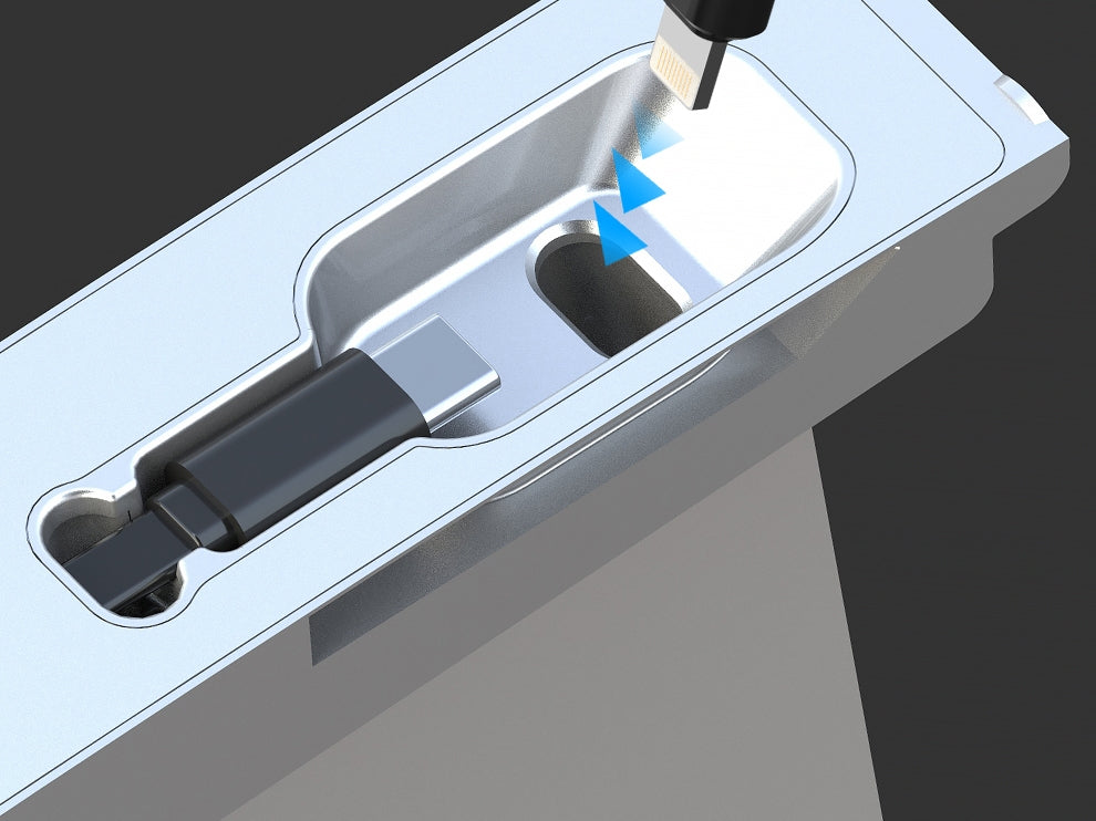 Model 3 Highland 2024-2025/ Y Juniper 2025: 3 in 1 USB Extension Hub Panel (1 USB-A + 1 Type C + 1 Type-C Retractable Cable)