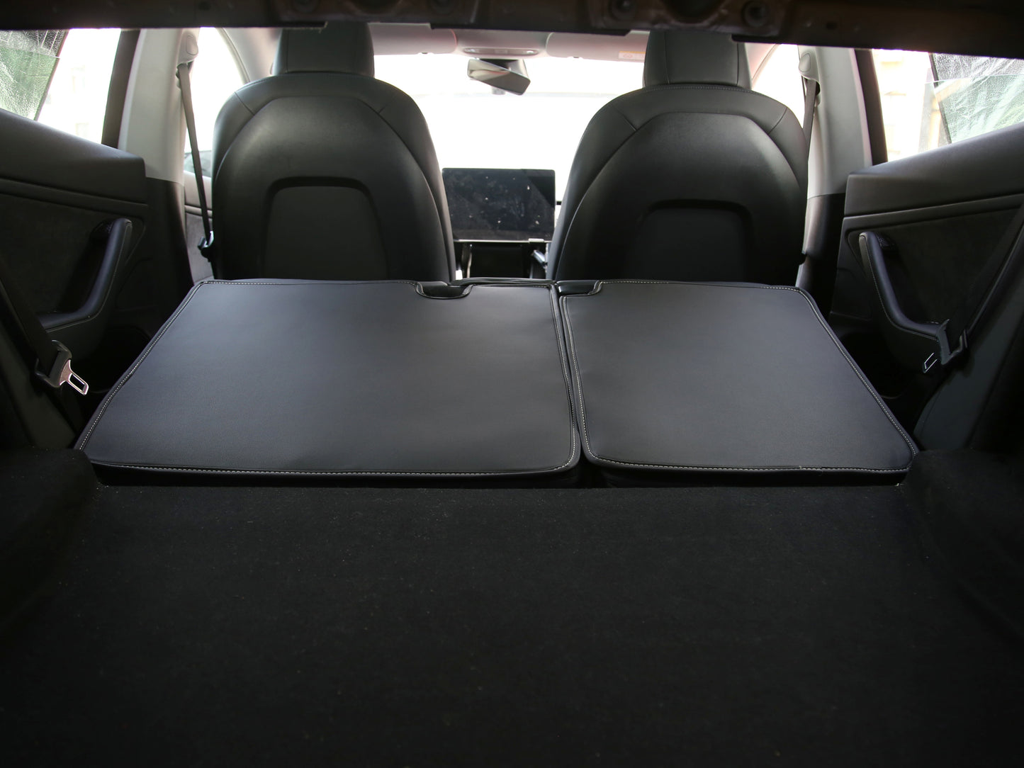 Model 3 Legacy/ Highland 2017-2025: PU Leather Rear Backseat Cover Mats (2 PCs)