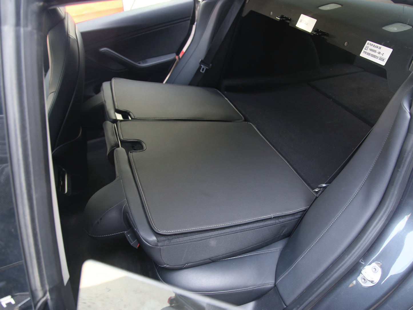 Model 3 Legacy/ Highland 2017-2025: PU Leather Rear Backseat Cover Mats (2 PCs)
