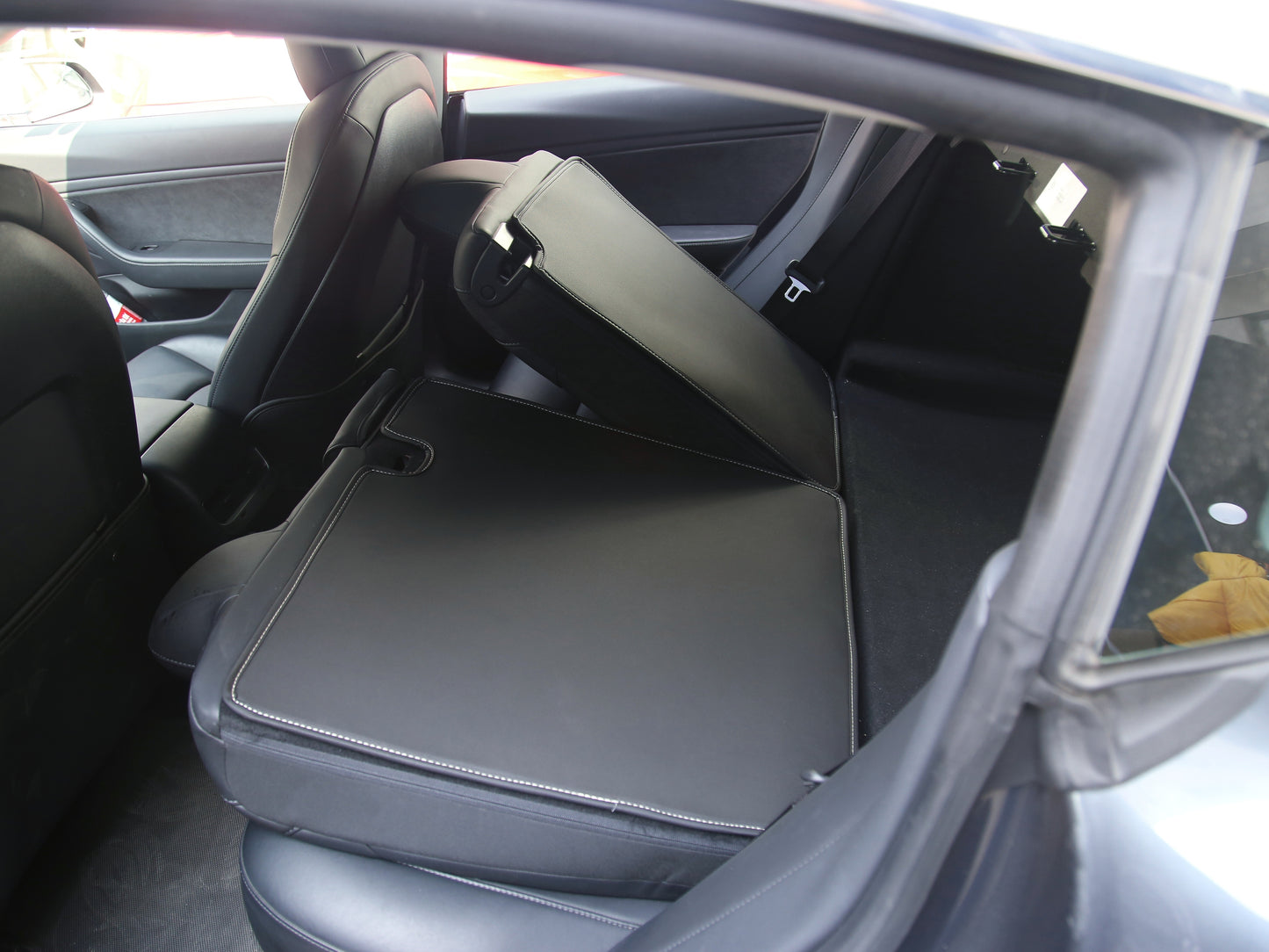Model 3 Legacy/ Highland 2017-2025: PU Leather Rear Backseat Cover Mats (2 PCs)