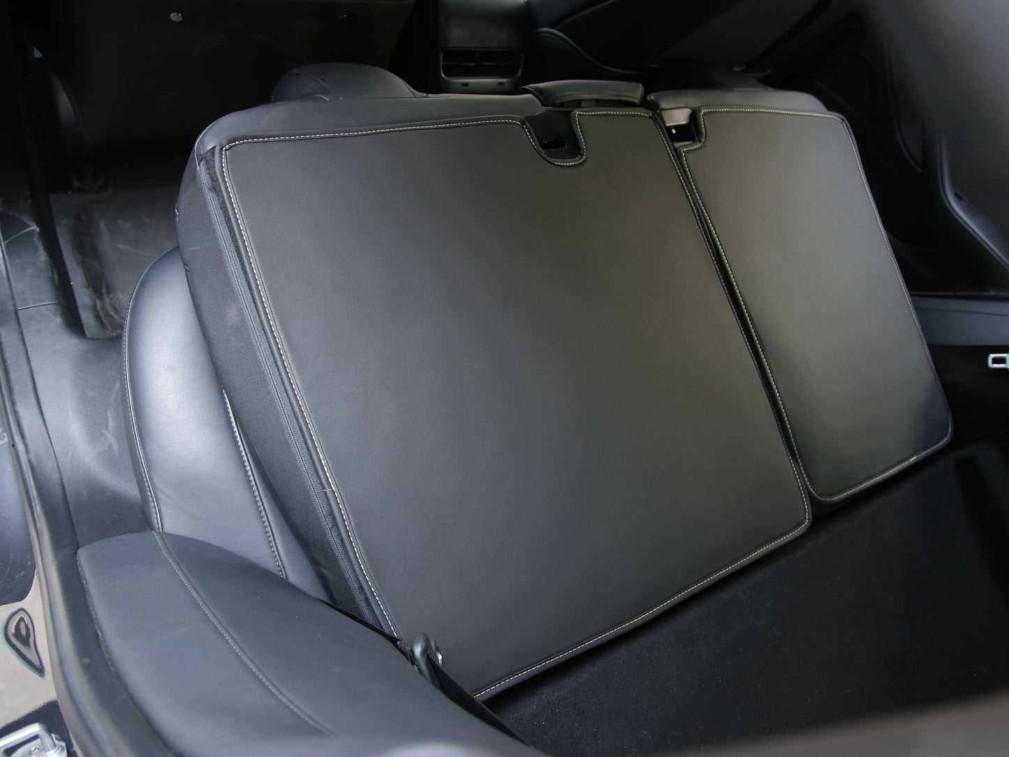 Model 3 Legacy/ Highland 2017-2025: PU Leather Rear Backseat Cover Mats (2 PCs)