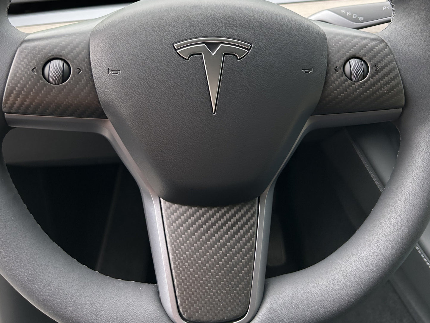 Model 3/Y: Real Carbon Fibre Steering Wheel Decal