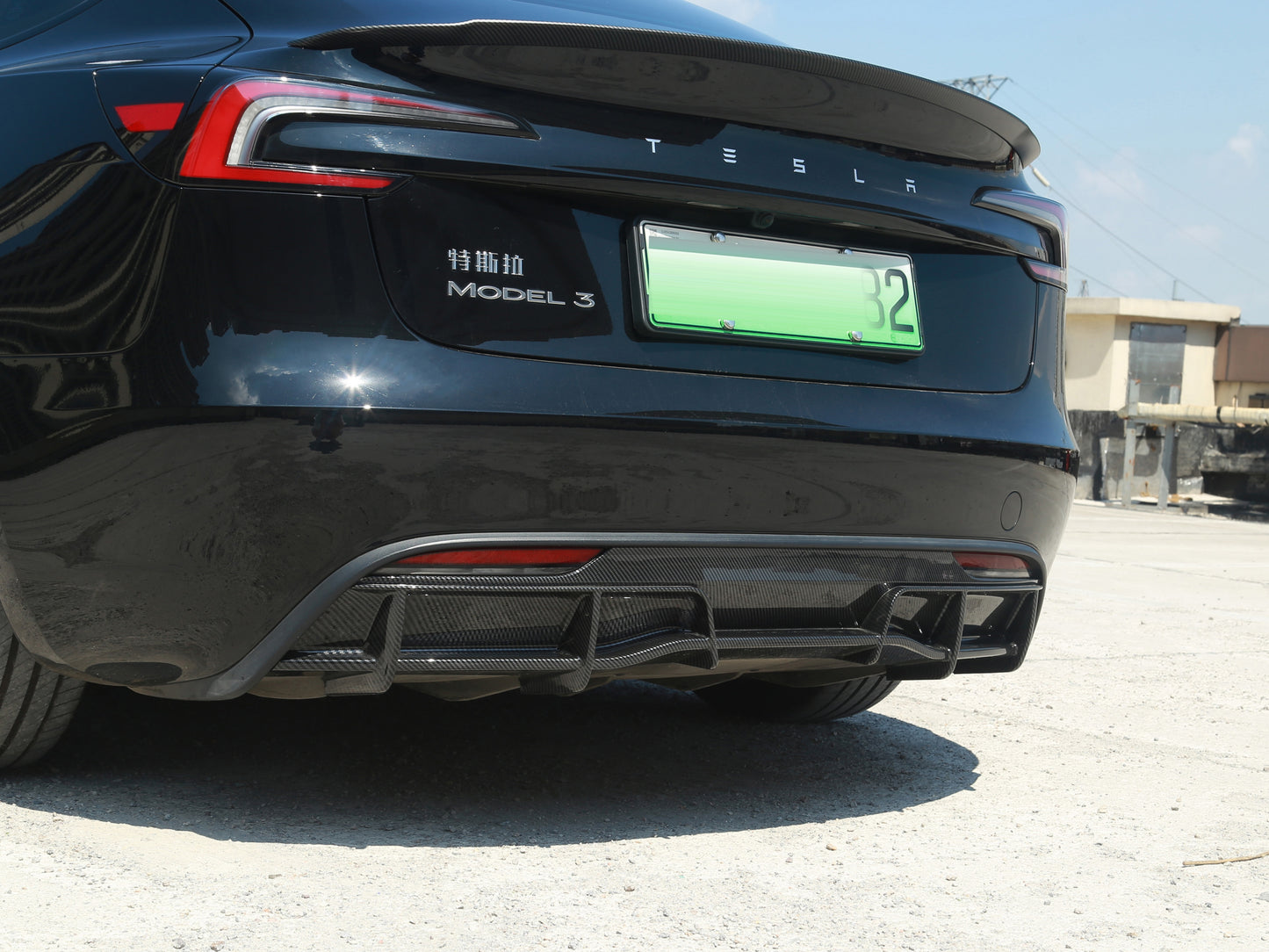 Model 3 Highland: Performance Rear Bumper Diffuser