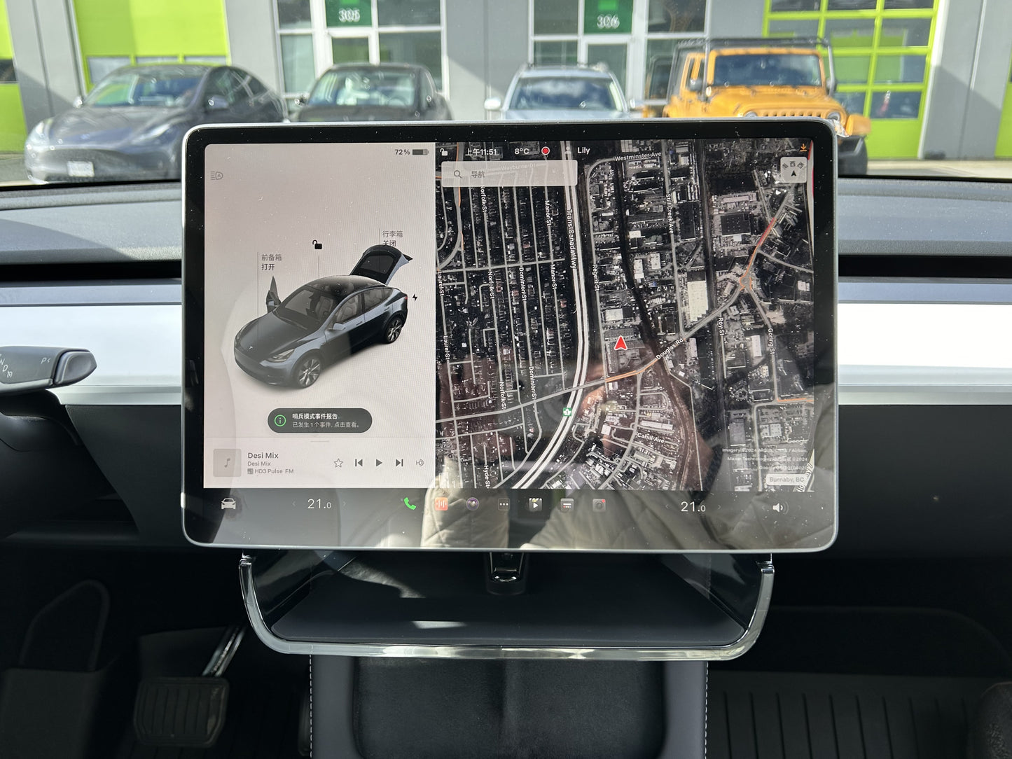 Model 3/Y: Behind & Under Screen Storage Box Tray Organizer