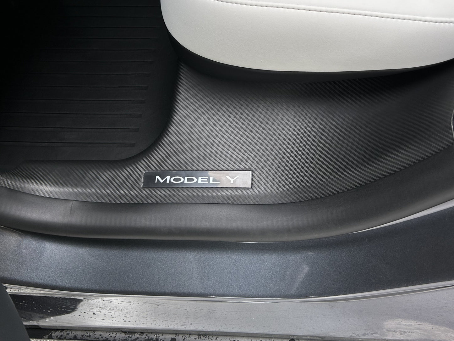 Model Y Legacy 2022 - 2025: ABS Door Sill Guard Protection Cover (Rear Only) (2 PCs)