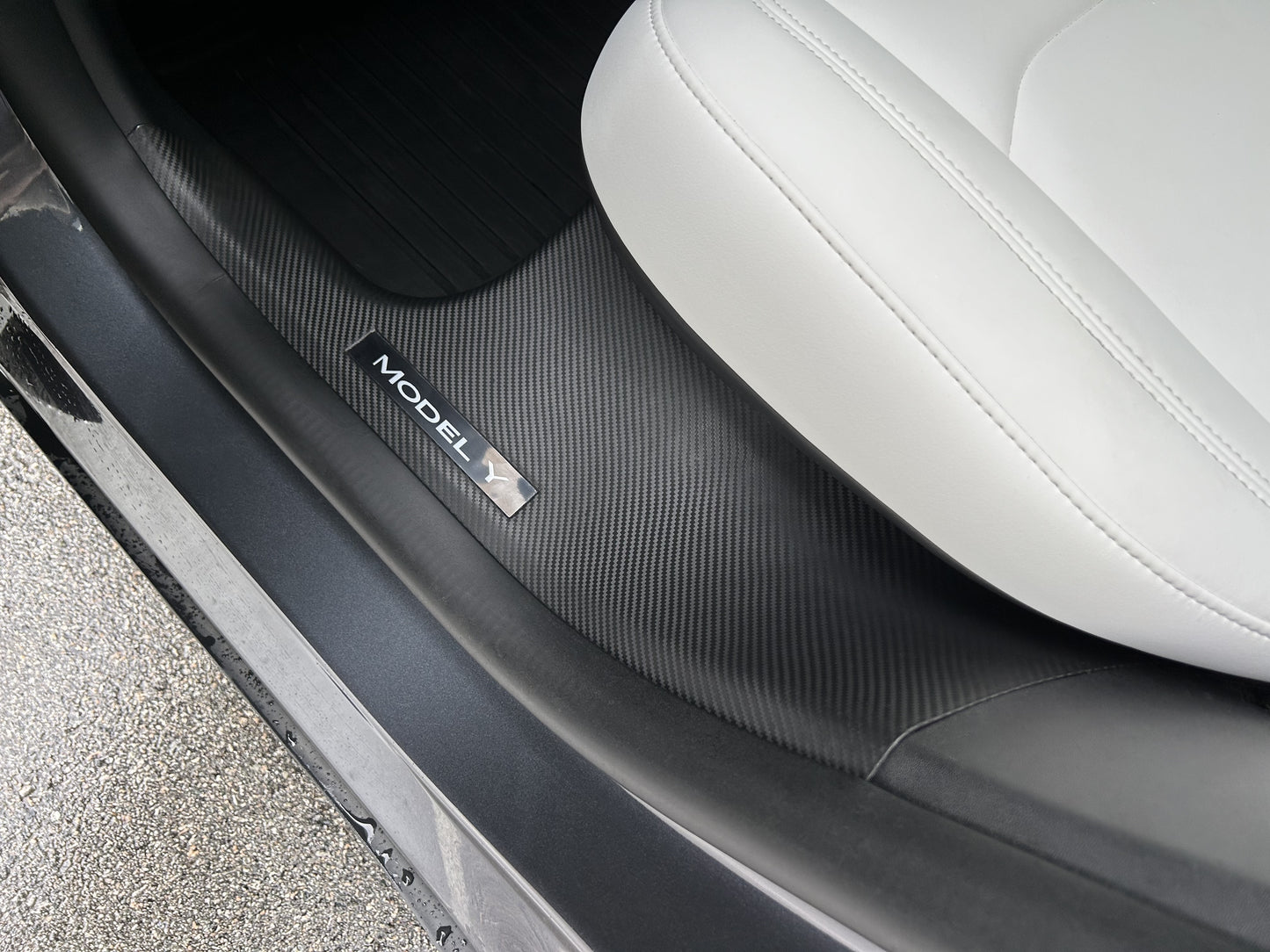 Model Y Legacy 2022 - 2025: ABS Door Sill Guard Protection Cover (Rear Only) (2 PCs)