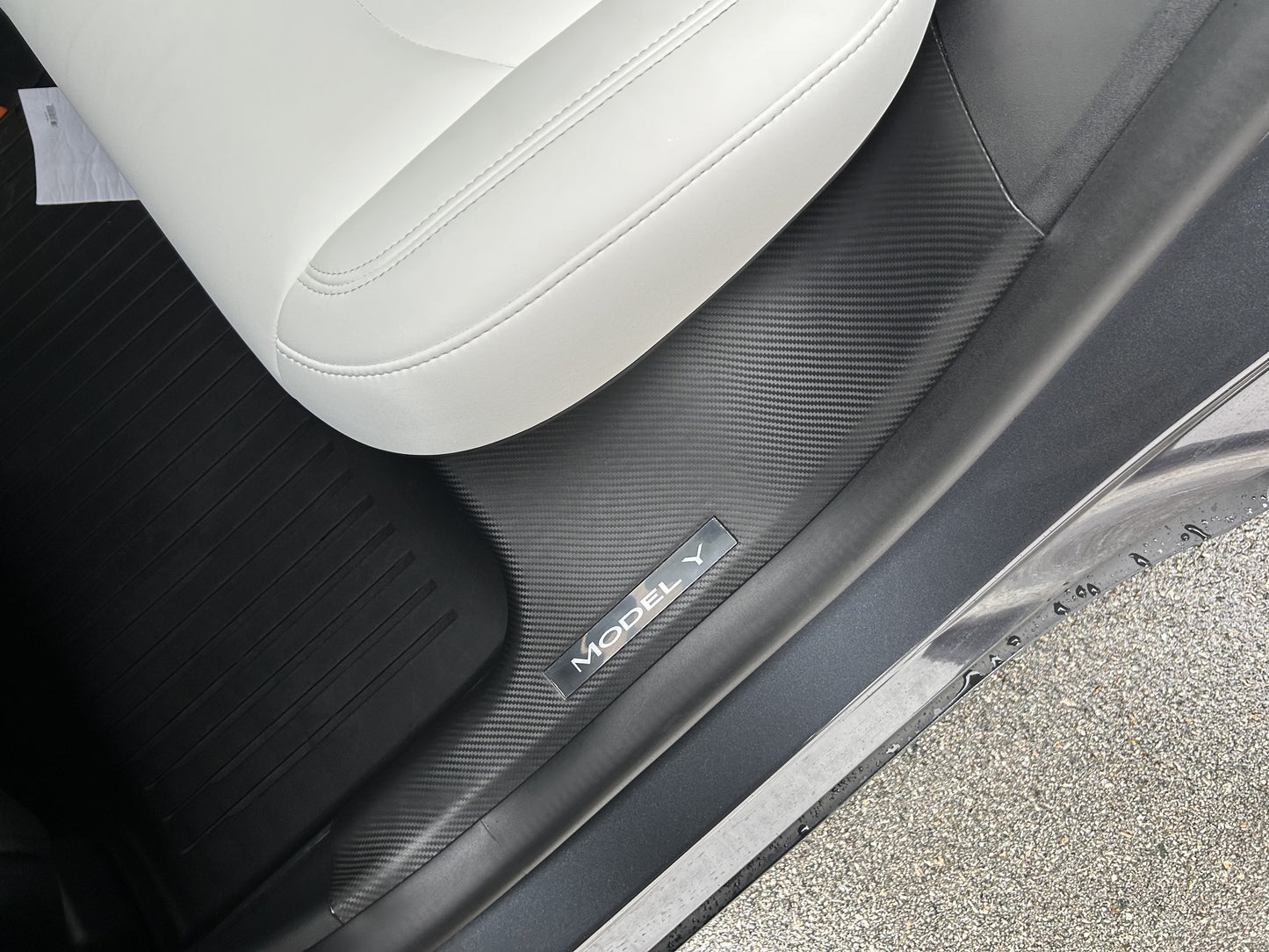 Model Y Legacy 2022 - 2025: ABS Door Sill Guard Protection Cover (Rear Only) (2 PCs)