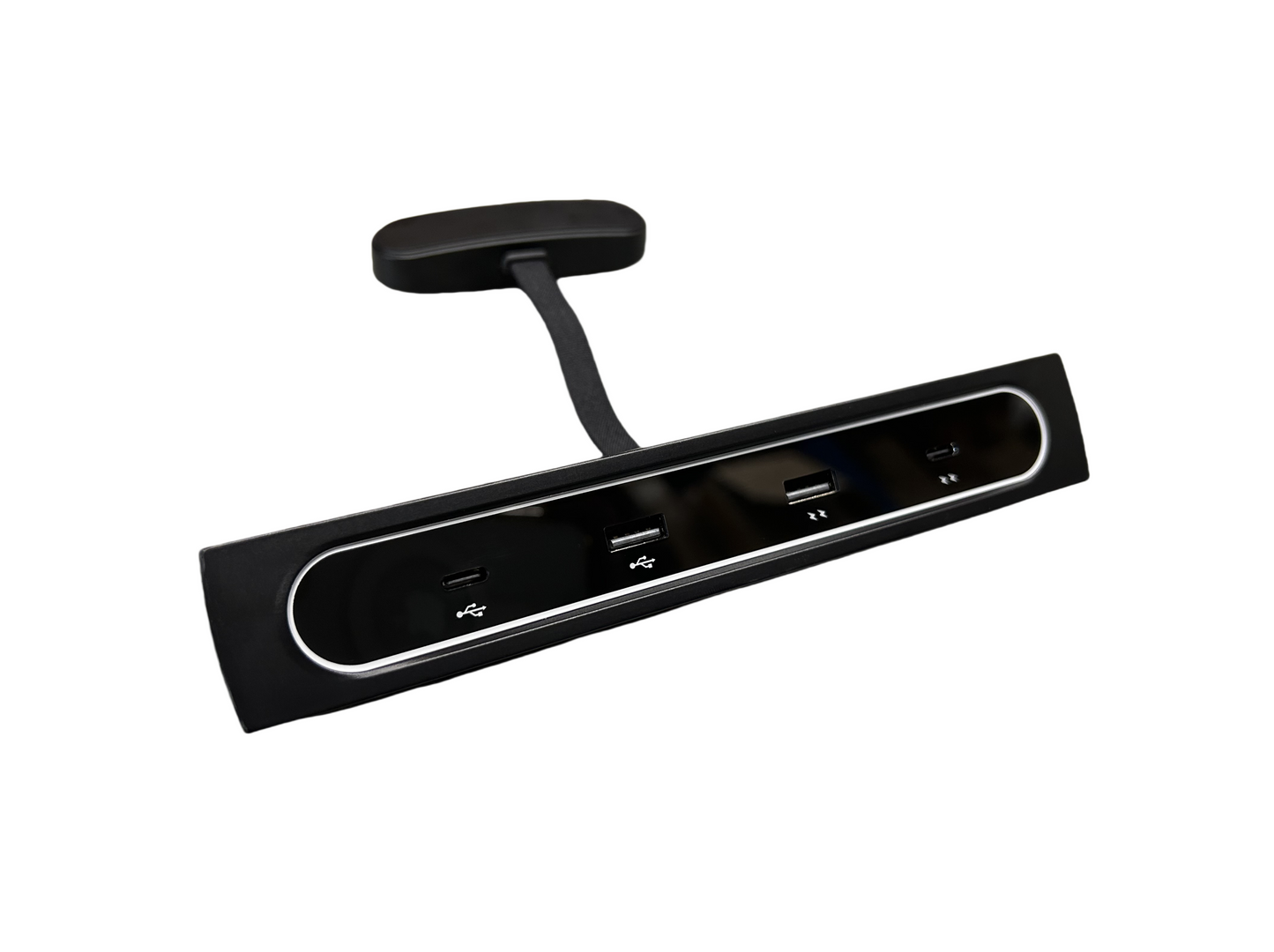 Model 3 Legacy 2021-2023/ Y Legacy: 4 in 1 USB Extension Hub Panel V.2 (2 USB-A + 2 Type-C)