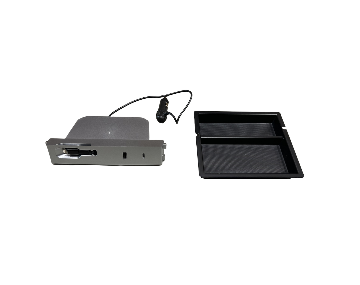 Model 3 Highland 2024-2025/ Y Juniper 2025: 3 in 1 USB Extension Hub Panel (1 USB-A + 1 Type C + 1 Type-C Retractable Cable)
