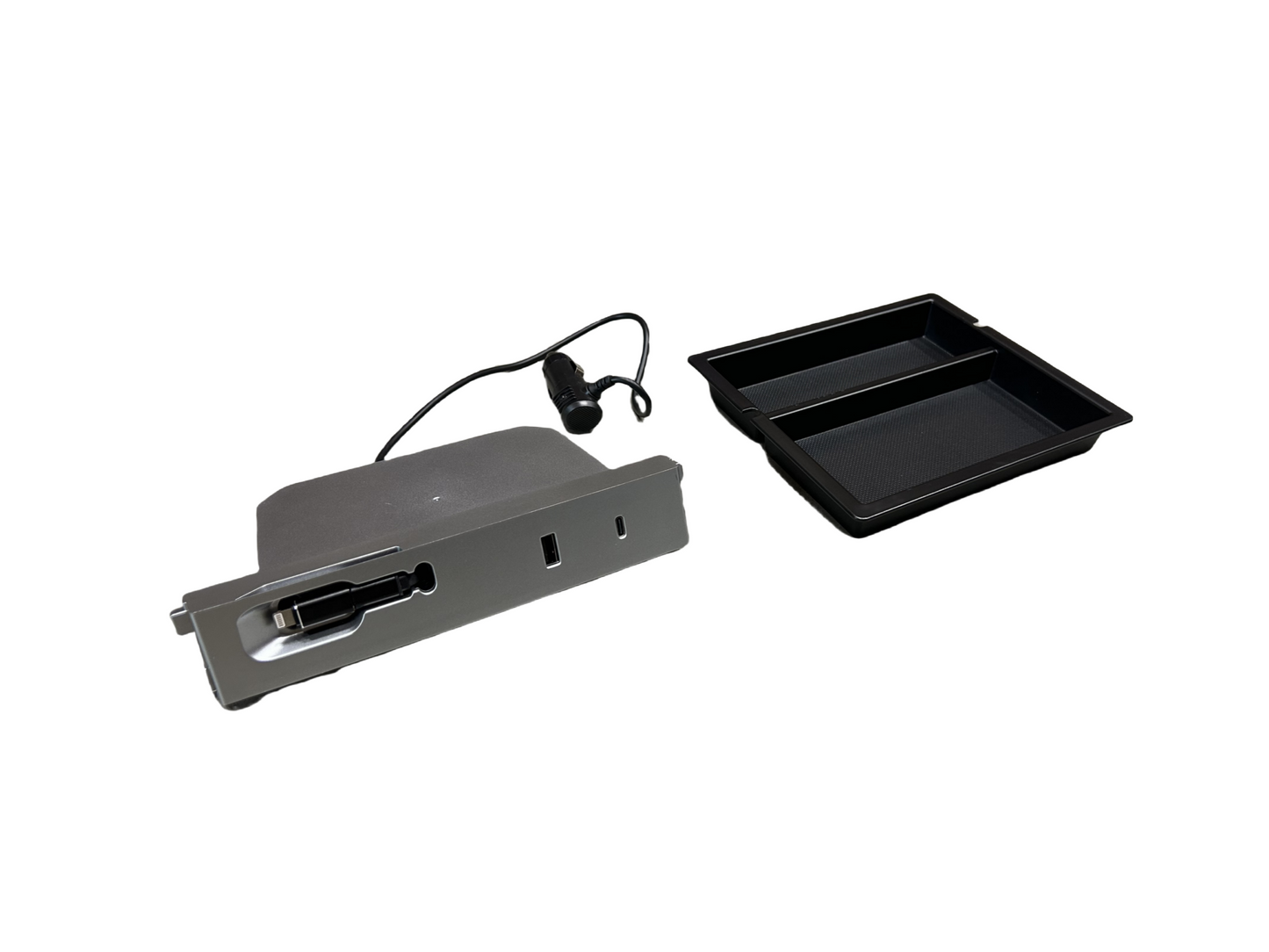 Model 3 Highland 2024-2025/ Y Juniper 2025: 3 in 1 USB Extension Hub Panel (1 USB-A + 1 Type C + 1 Type-C Retractable Cable)
