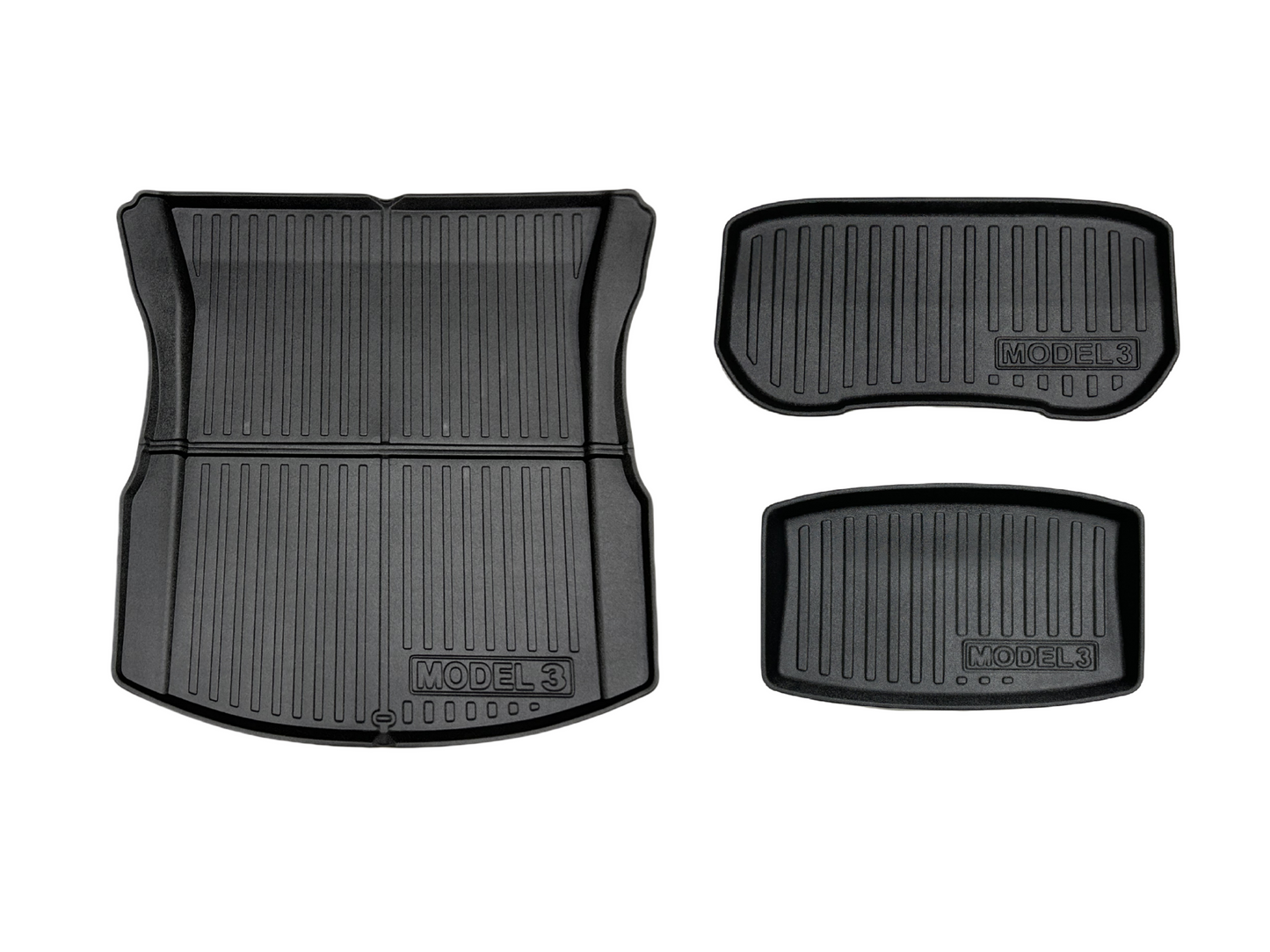 Model 3 Highland 2024-2025: TPE Frunk & Trunk Mats Set (3 PCs)