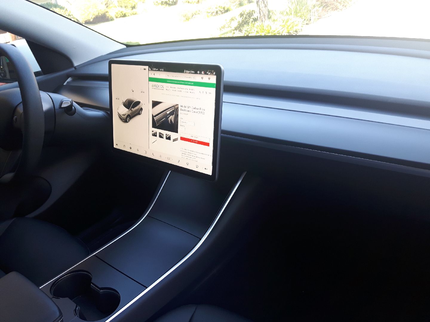 Model 3/Y: Carbon Fibre Dashboard Cover (1 PC)