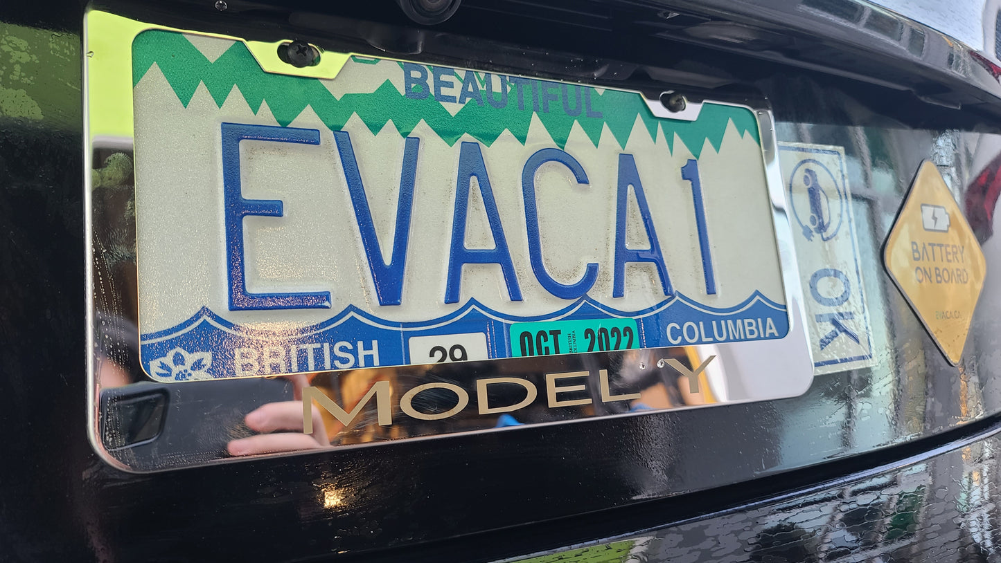Model 3/Y: Front & Rear Metal License Plate Frame (2 PCs)