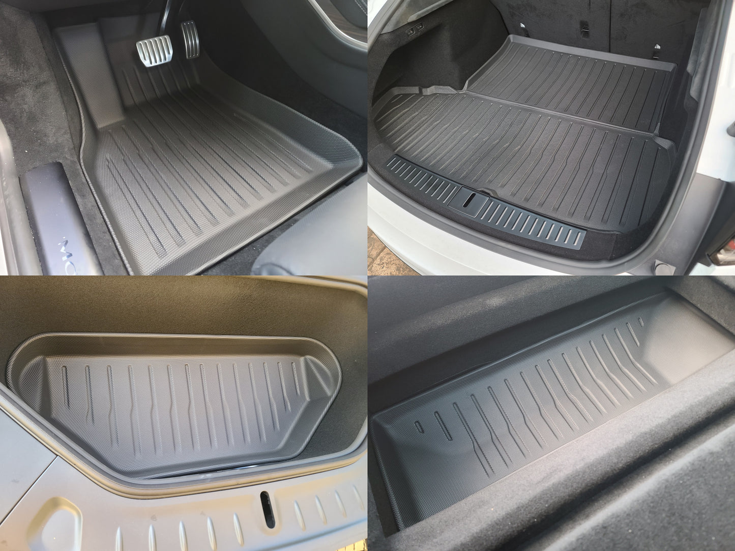 Model S 2021-2022: Full All-weather Floor/Frunk/Trunk Mats Bundle Set (6 PCs)
