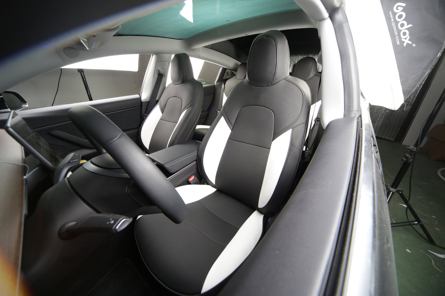 Model Y: PU Leather Full Seat Cover (12 PCs)