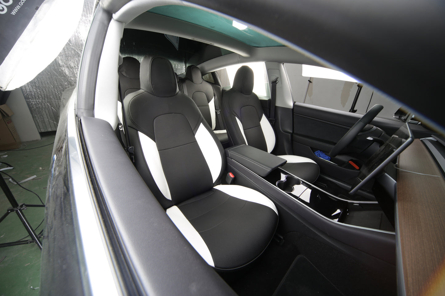 Model Y: PU Leather Full Seat Cover (12 PCs)