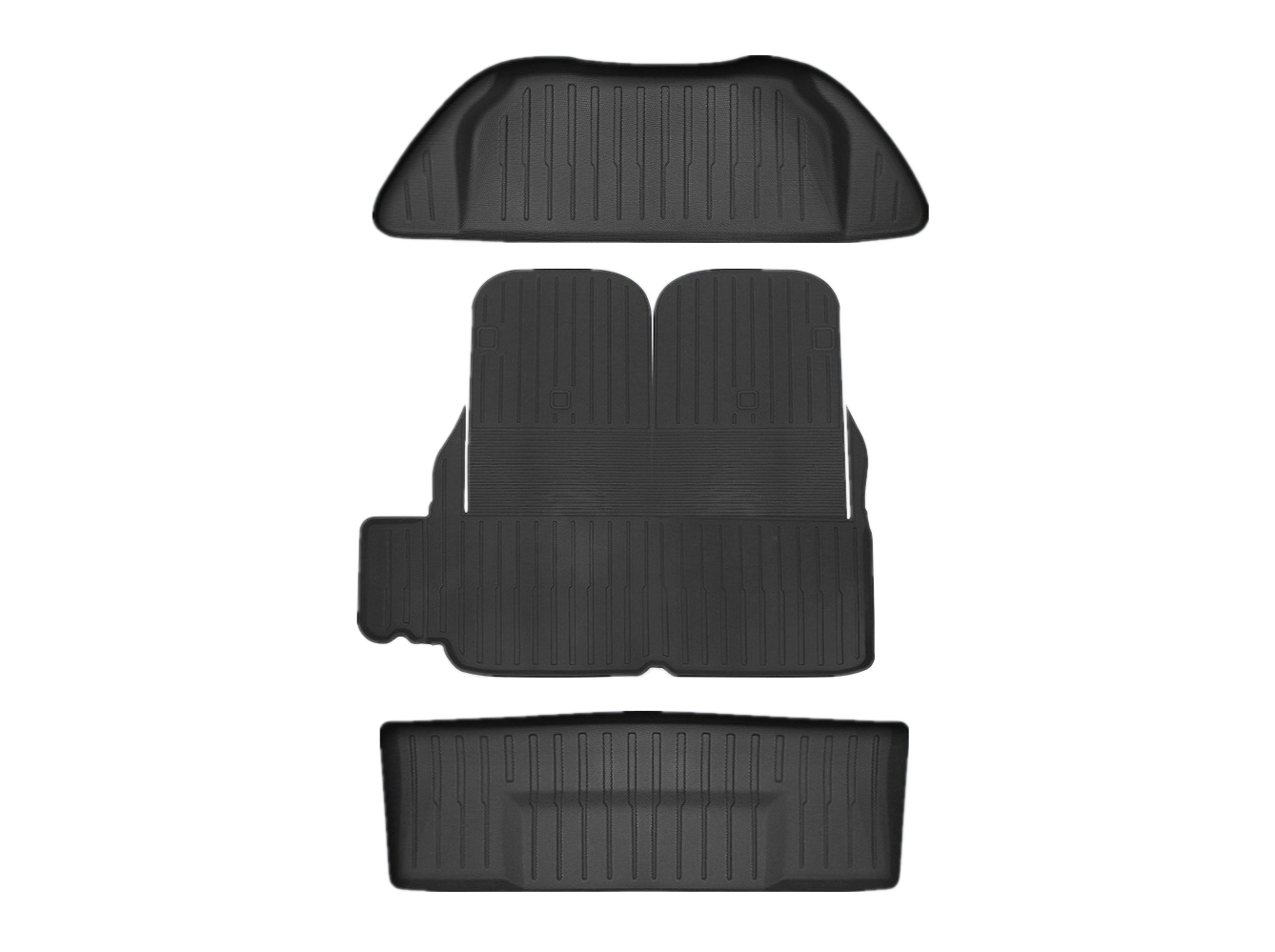 Model X 2021-2023: TPO Frunk & Trunk Mats Set (3 PCs)