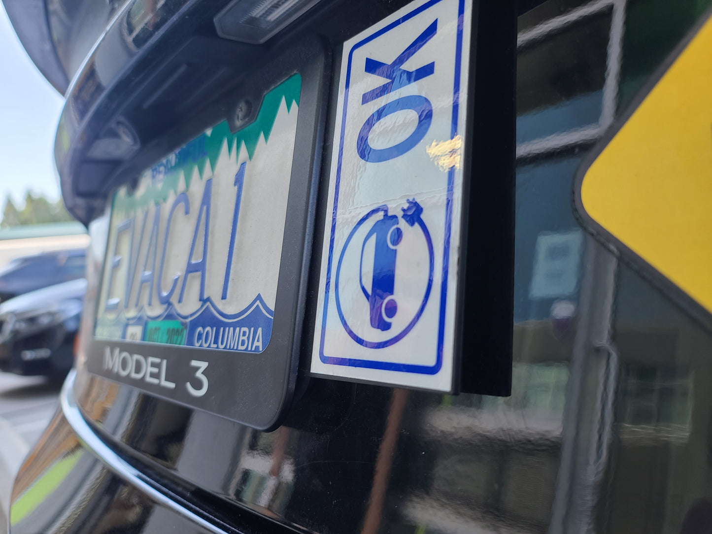 Model S/3/X/Y: BC OK Sticker Plate Mount