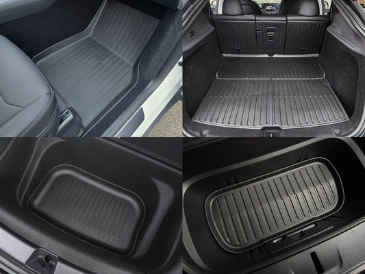 Model Y Juniper 2026+: Full All-weather Floor/Frunk/Trunk Liners Bundle Set (6 or 9 PCs)
