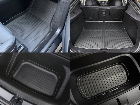 Model Y Juniper 2026+: Full All-weather Floor/Frunk/Trunk Liners Bundle Set (6 or 9 PCs) (PRE-ORDER)