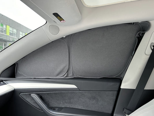 Model Y Legacy/ Juniper 2021-2026 : Full Sunlight Blackout Privacy Screen Sunshades V2 (8pcs)