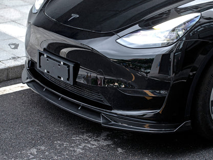 Model Y: V-Style Front Bumper Lip Splitter