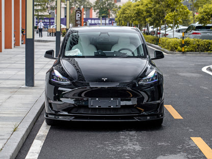 Model Y: V-Style Front Bumper Lip Splitter