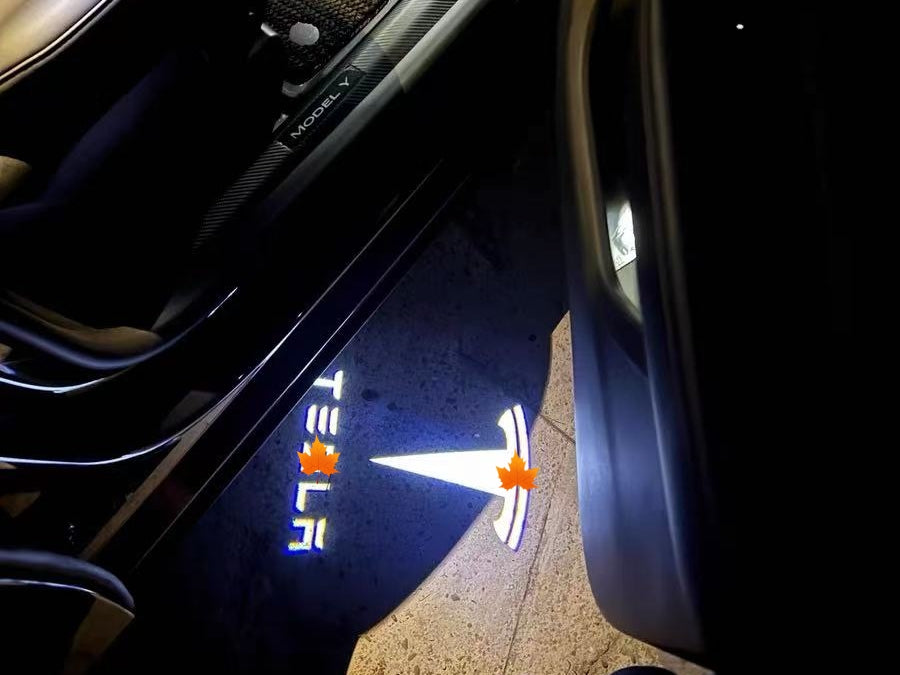 Model 3/Y: Tesla Logo LED Puddle Lights (2 pieces)