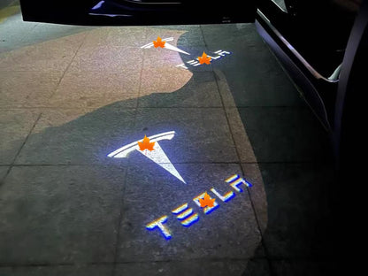 Model 3/Y: Tesla Logo LED Puddle Lights (2 pieces)