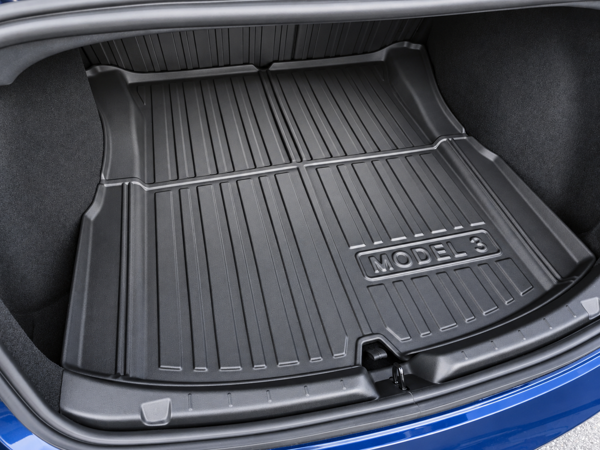 Model 3 Highland 2024+: TPE Full All-weather Floor/Frunk/Trunk Liners Mats Bundle Set (6 PCs)