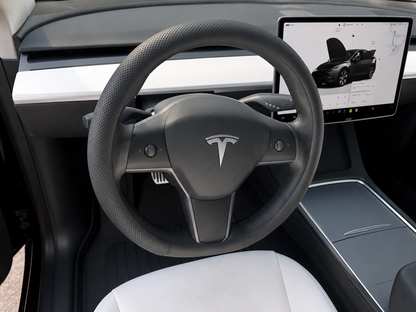 Model 3/Y: PU Leather Steering Wheel Full Cover