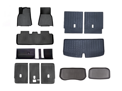 Model Y Legacy 7 Seaters: Full All-weather Floor/Frunk/Trunk Mats Bundle Set (9 PCs)