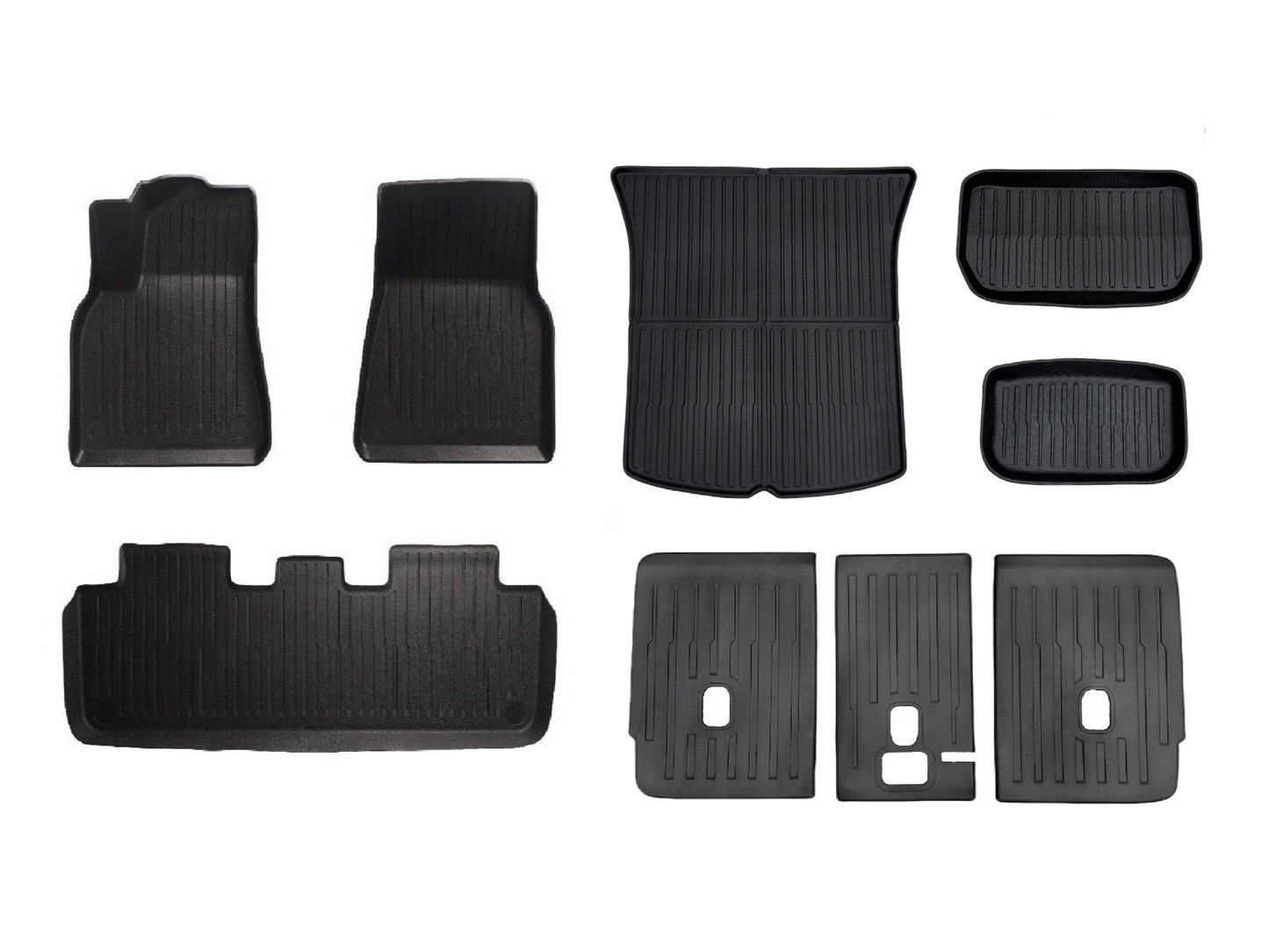 Model Y 2020-2025: Full All-weather Floor/Frunk/Trunk Mats Bundle Set (6 PCs)