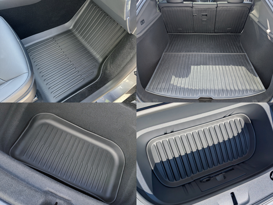 Model Y Juniper: Full All-weather Floor/Frunk/Trunk Mats Bundle Set (6 PCs)