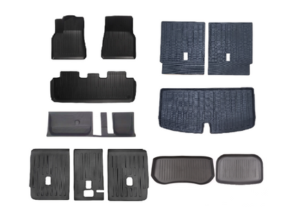 Model Y 7 Seaters: Full All-weather Floor/Frunk/Trunk Mats Bundle Set (9 PCs)