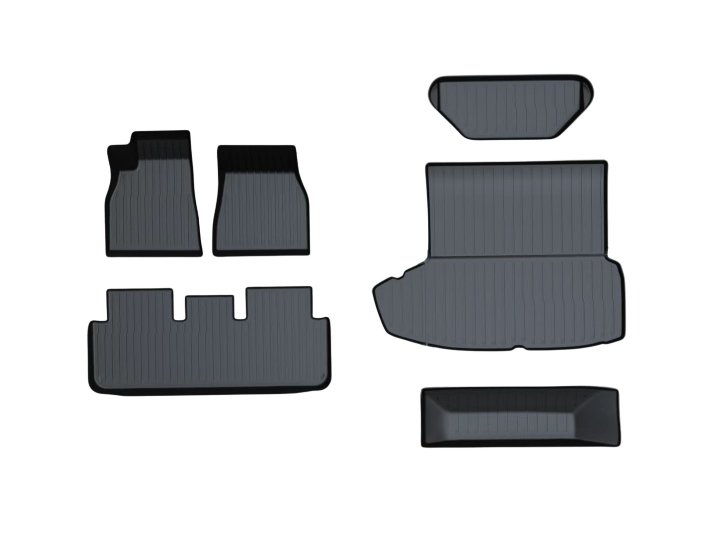 Model S 2021-2022: Full All-weather Floor/Frunk/Trunk Mats Bundle Set (6 PCs)