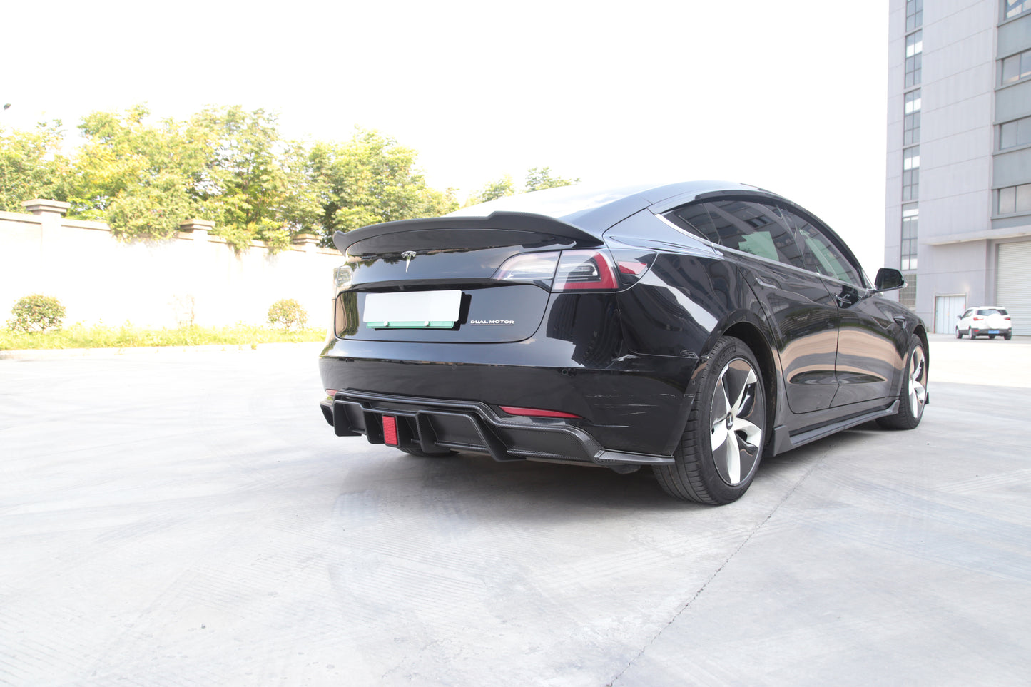 Model 3: Sports Rear Bumper Diffuser and Splitters with Brake Lights (3 PCs)