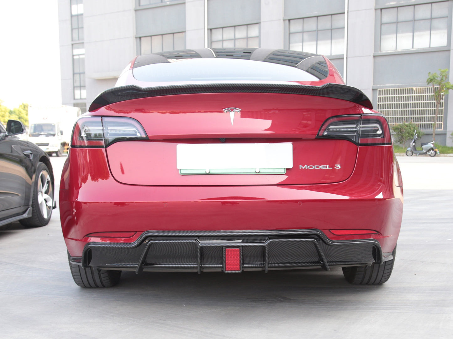 Model 3: Sports Rear Bumper Diffuser and Splitters with Brake Lights (3 PCs)