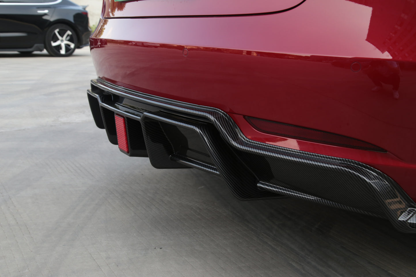 Model 3: Sports Rear Bumper Diffuser and Splitters with Brake Lights (3 PCs)