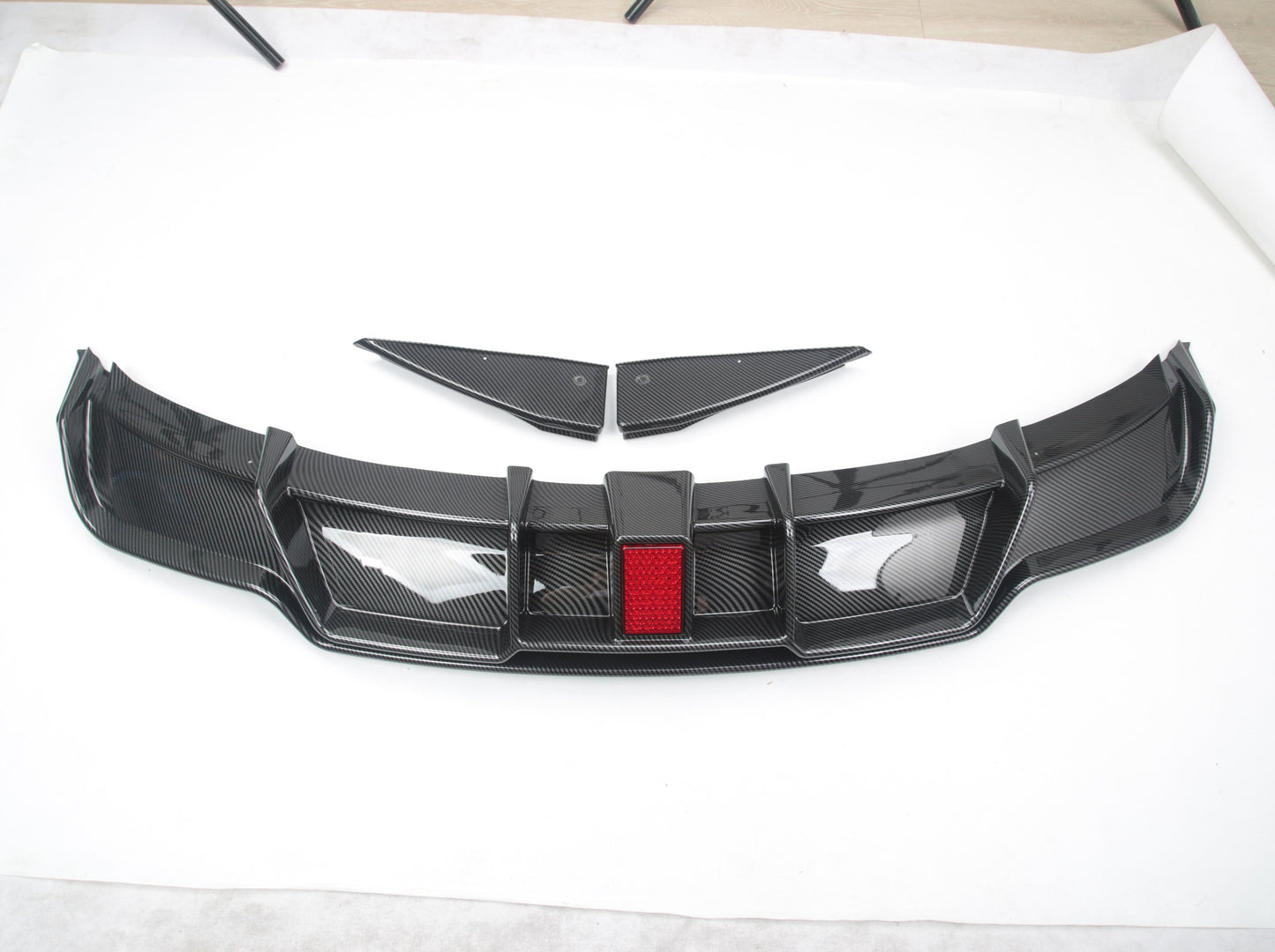 Model 3: Sports Rear Bumper Diffuser and Splitters with Brake Lights (3 PCs)