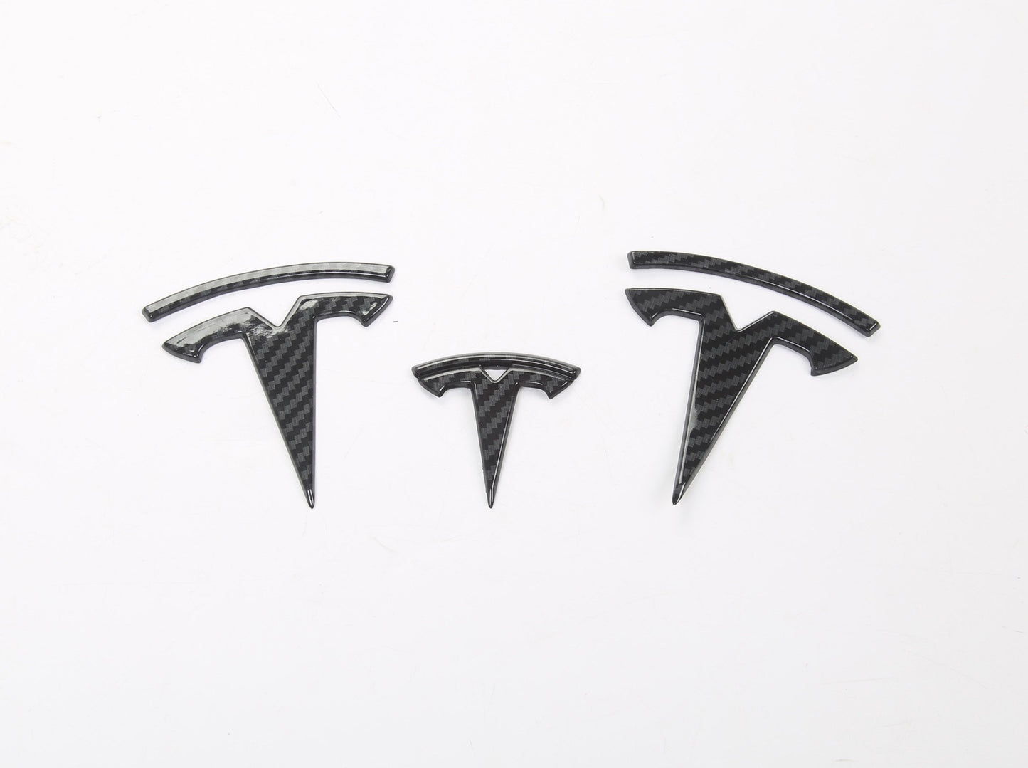 Model 3: Frunk/Trunk/Steering Wheel Logo Decal Bundle (3 Pieces)